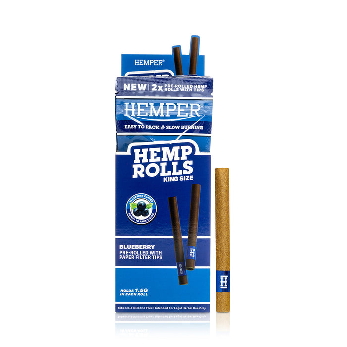 Pre-Rolled King Size  Paper Tip Hemp Rolls | 2PK