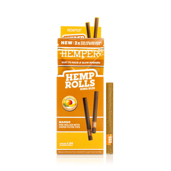 Pre-Rolled King Size  Paper Tip Hemp Rolls | 2PK