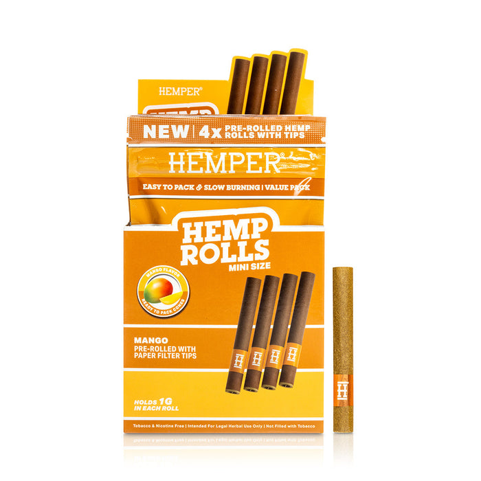 Pre-Rolled Mini Size Paper Tip Hemp Rolls | 4PK