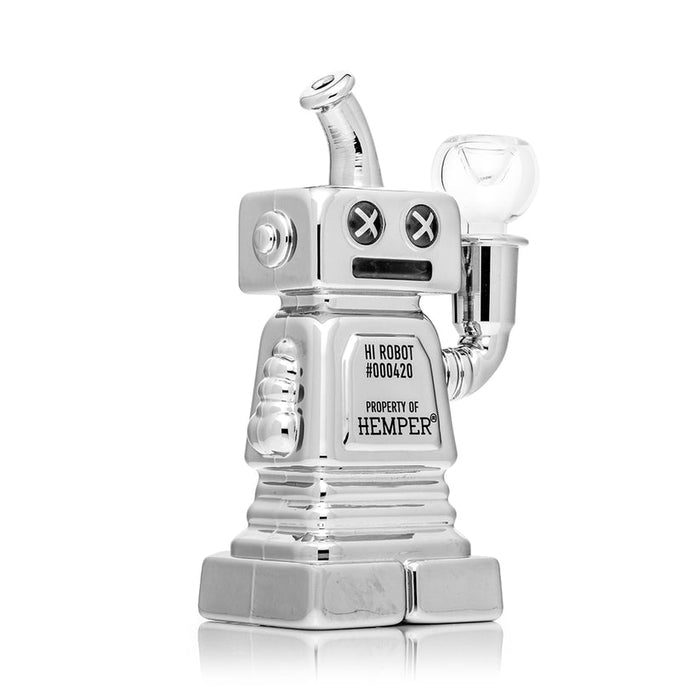 Hemper 6″ Hi-Robot Chrome Glass Bong – 14.5 mm Female Joint