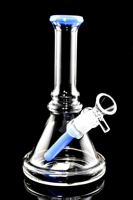 Stemless Glass Beaker Bong “Pocket Pour” – 14.5 mm – 7½″