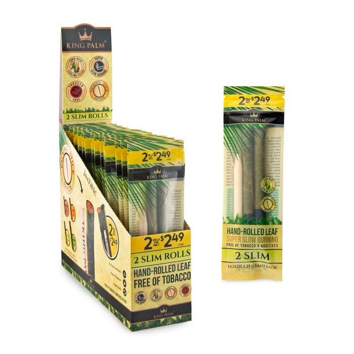 King Palm Slim Size 2pk Leaf Tubes - 20ct