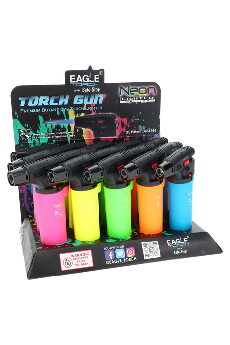 Eagle Torch Gun Lighter Display – 15-Pack