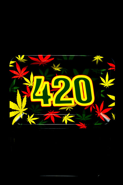 Small Art Metal Rolling Tray – 7″ × 5″ – Select Design