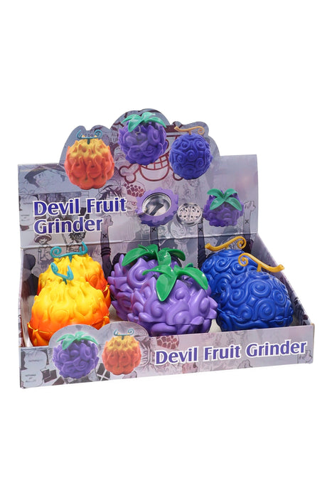 Devil Fruit Metal Herb Grinder “Swirl Stash” – 2½″ – Assorted