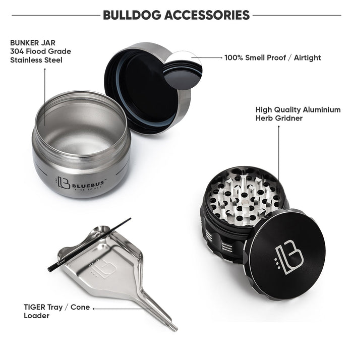 BULLDOG Smell Proof Stash Bag with Lock & Accessories | BlueBus Fine Tools