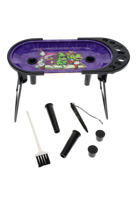 Design Metal Rolling Station Tray – 7″ × 3½″ – Assorted Designs