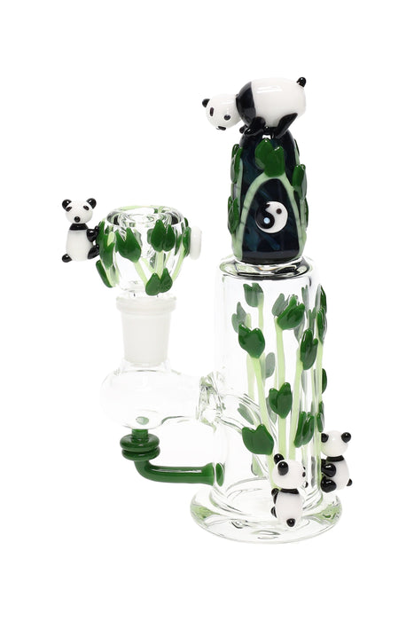 Empire Glassworks “Climbing Pandas” Glass Nano Rig – 5½″ – US-Made