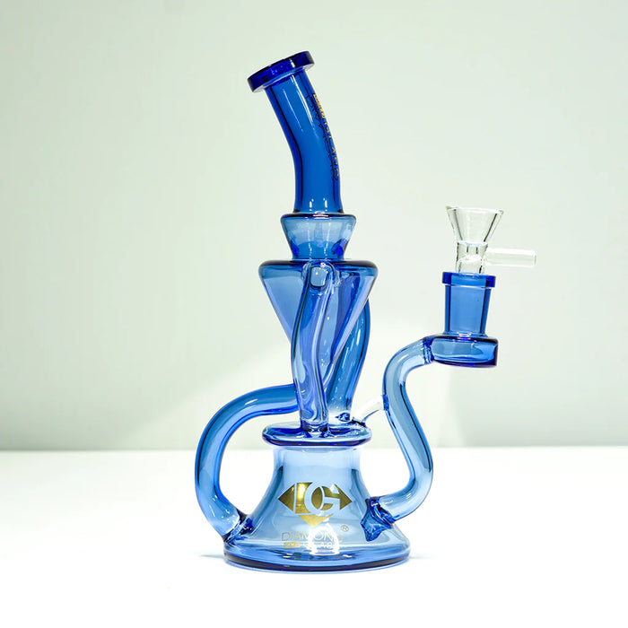 Diamond Glass 8 Inch Recycler Bong