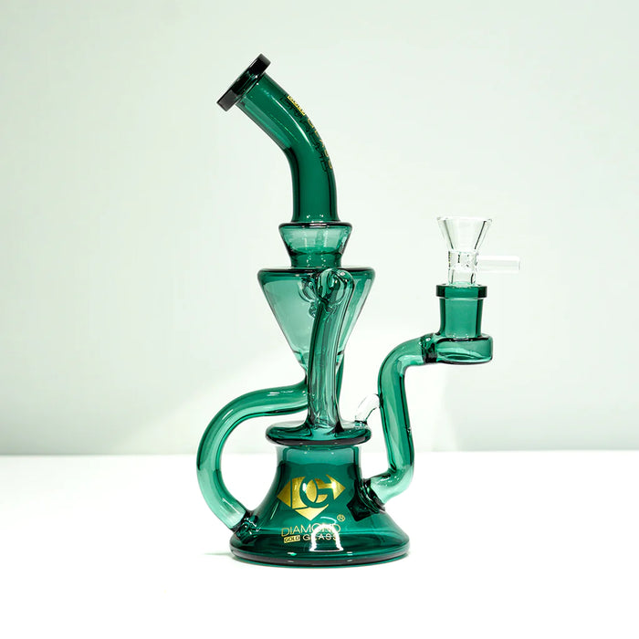 Diamond Glass 8 Inch Recycler Bong