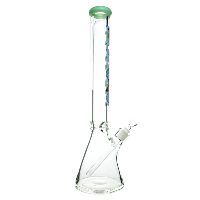 18" x 9mm Hawaii Floral Specialty Slab Beaker Bong