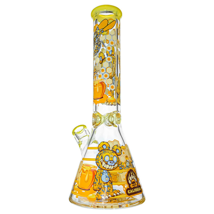 7mm Thick Glass Beaker Water Pipe Combo Box | Calibear Illustrated Series