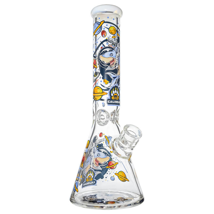 7mm Thick Glass Beaker Water Pipe Combo Box | Calibear Illustrated Series