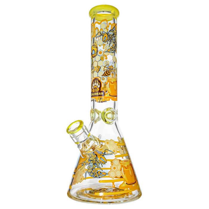 7mm Thick Glass Beaker Water Pipe Combo Box | Calibear Illustrated Series