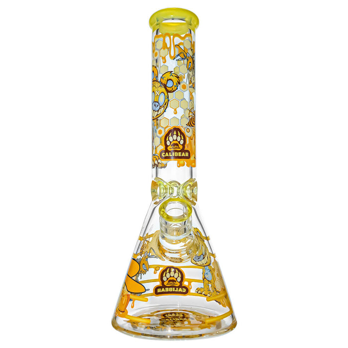 7mm Thick Glass Beaker Water Pipe Combo Box | Calibear Illustrated Series