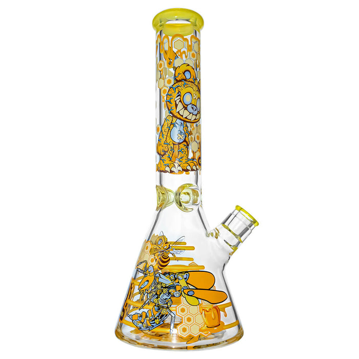 7mm Thick Glass Beaker Water Pipe Combo Box | Calibear Illustrated Series