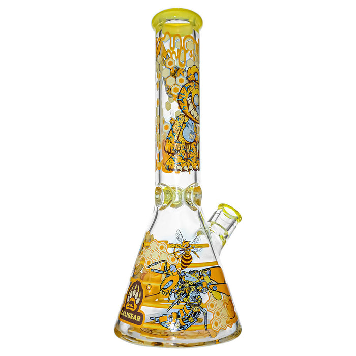 7mm Thick Glass Beaker Water Pipe Combo Box | Calibear Illustrated Series