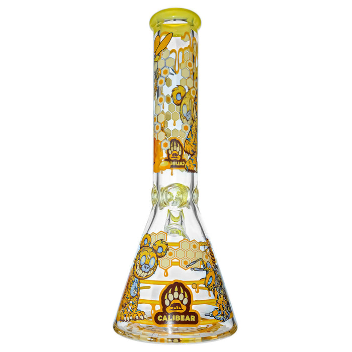7mm Thick Glass Beaker Water Pipe Combo Box | Calibear Illustrated Series