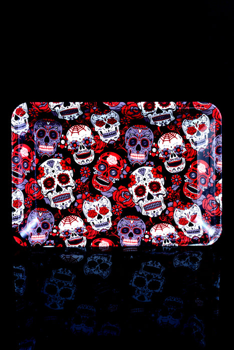 Small Art Metal Rolling Tray – 7″ × 5″ – Select Design