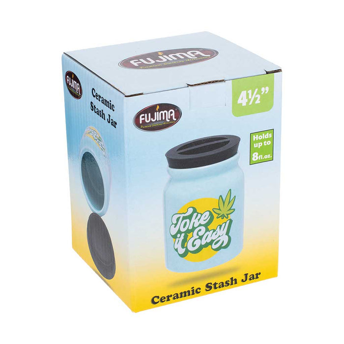 LARGE CERAMIC STASH JAR - TOKE IT EASY