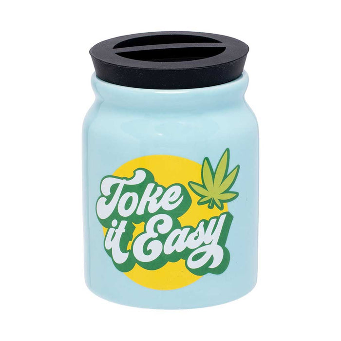 LARGE CERAMIC STASH JAR - TOKE IT EASY