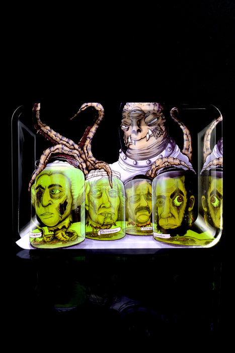 Small Art Metal Rolling Tray – 7″ × 5″ – Select Design