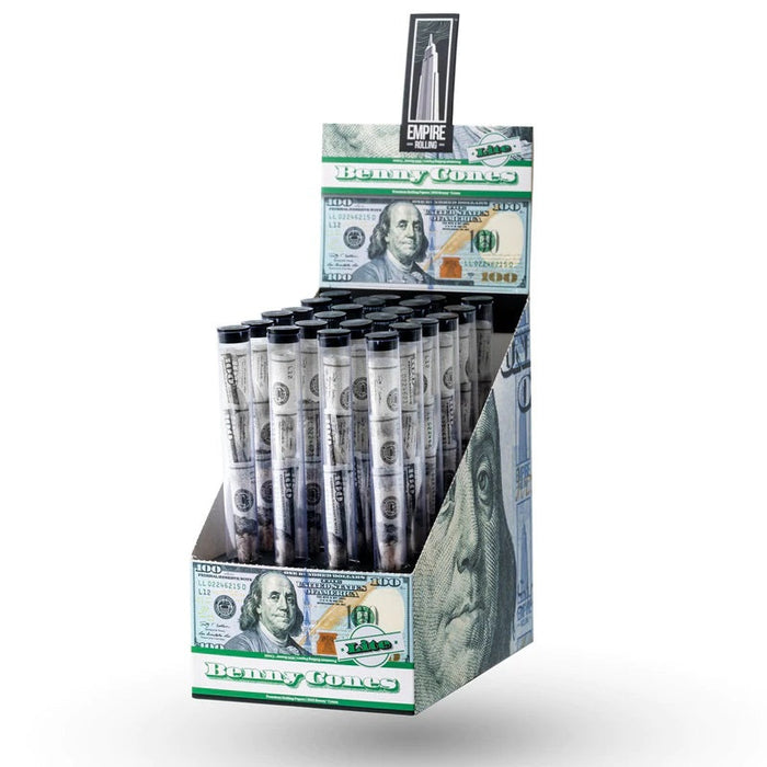Empire Rolling “Benny Cones Lite” Pre-Rolled Cones – 3/Tube – 24-Count Display