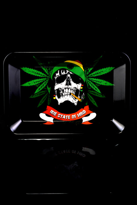 Small Art Metal Rolling Tray – 7″ × 5″ – Select Design