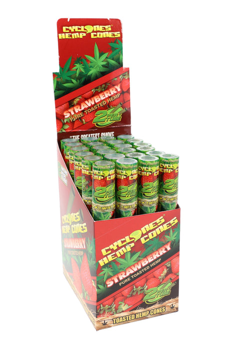 Cyclones 75 mm Hemp Cones – 24-Tube Display – 2/Tube
