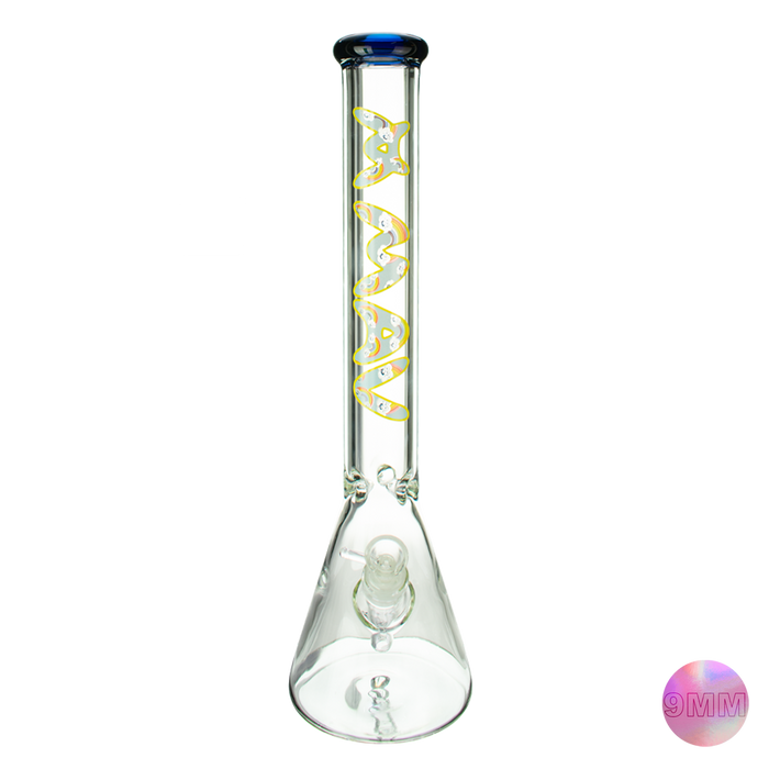 18" x 9mm High Rainbow Specialty Slab Beaker Bong