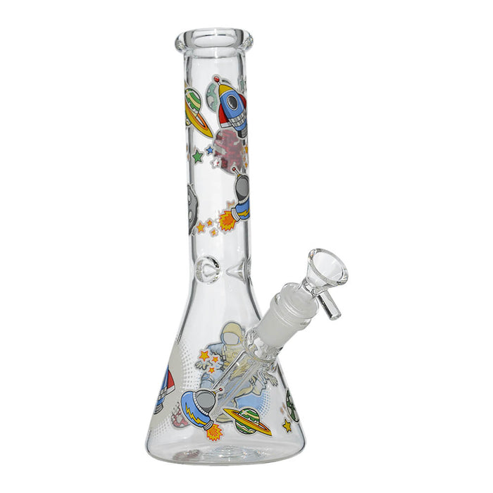 GLOW ASTRONAUT THEME GLASS BEAKER WATER PIPE SERIES