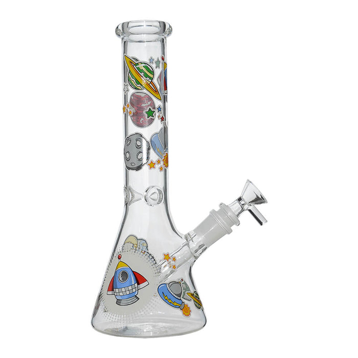 GLOW ASTRONAUT THEME GLASS BEAKER WATER PIPE SERIES