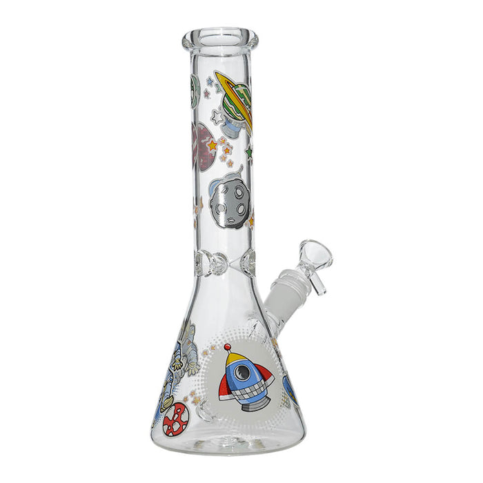 GLOW ASTRONAUT THEME GLASS BEAKER WATER PIPE SERIES