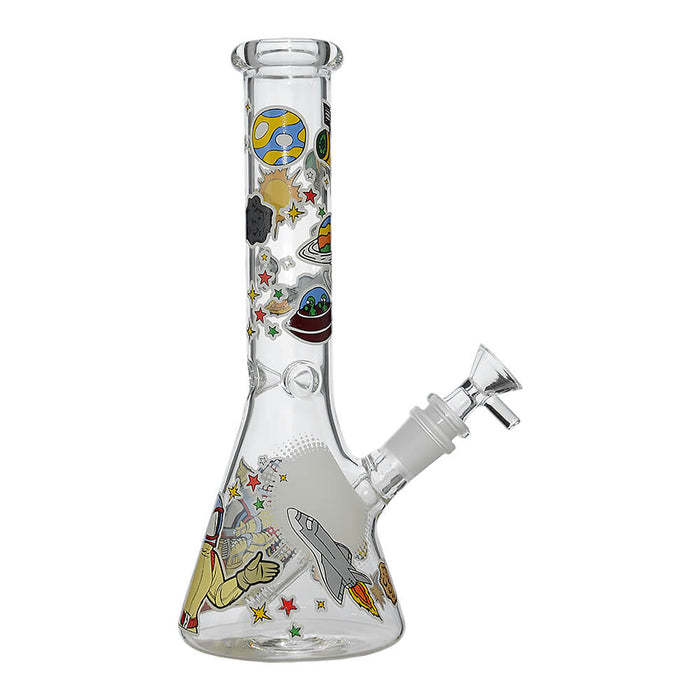 GLOW ASTRONAUT THEME GLASS BEAKER WATER PIPE SERIES