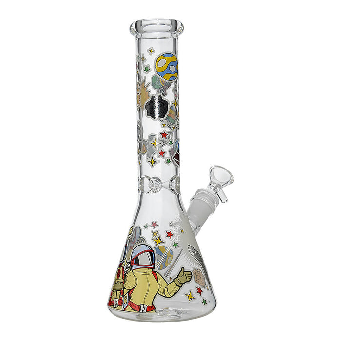 GLOW ASTRONAUT THEME GLASS BEAKER WATER PIPE SERIES