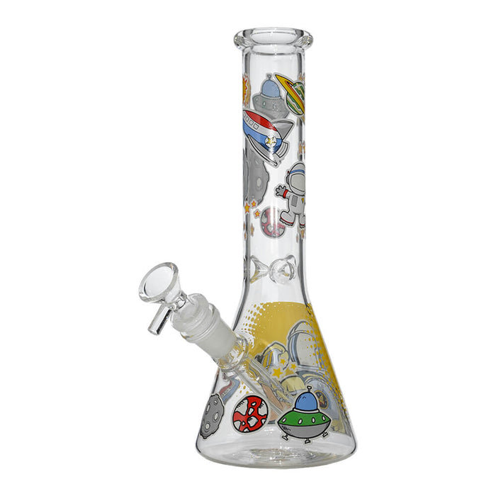 GLOW ASTRONAUT THEME GLASS BEAKER WATER PIPE SERIES