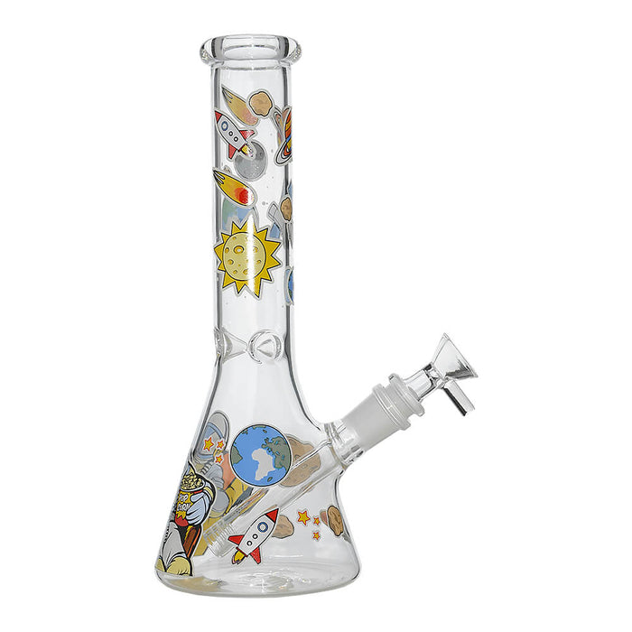 GLOW ASTRONAUT THEME GLASS BEAKER WATER PIPE SERIES