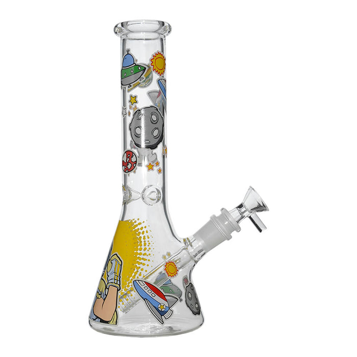 GLOW ASTRONAUT THEME GLASS BEAKER WATER PIPE SERIES