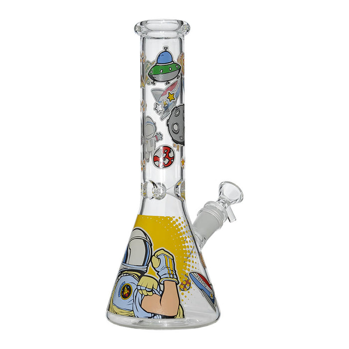 GLOW ASTRONAUT THEME GLASS BEAKER WATER PIPE SERIES