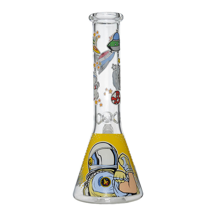 GLOW ASTRONAUT THEME GLASS BEAKER WATER PIPE SERIES