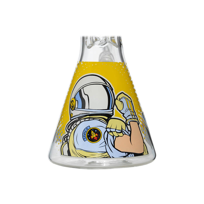 GLOW ASTRONAUT THEME GLASS BEAKER WATER PIPE SERIES