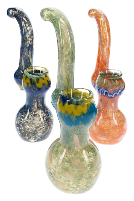 Silver Fumed Frit Sherlock Bubbler “Frit Wizard” – 6½″ – Assorted Colors