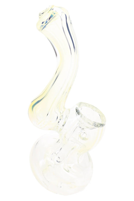 Color-Changing Fumed Glass Sherlock Bubbler “Ghost Curl” – 4½″ – Assorted