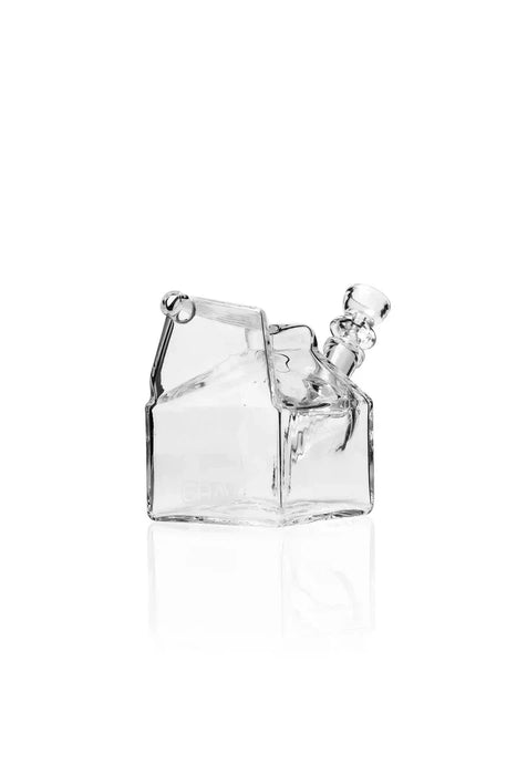 GRAV Clear Milk Carton Pocket Bubbler – 3.25″