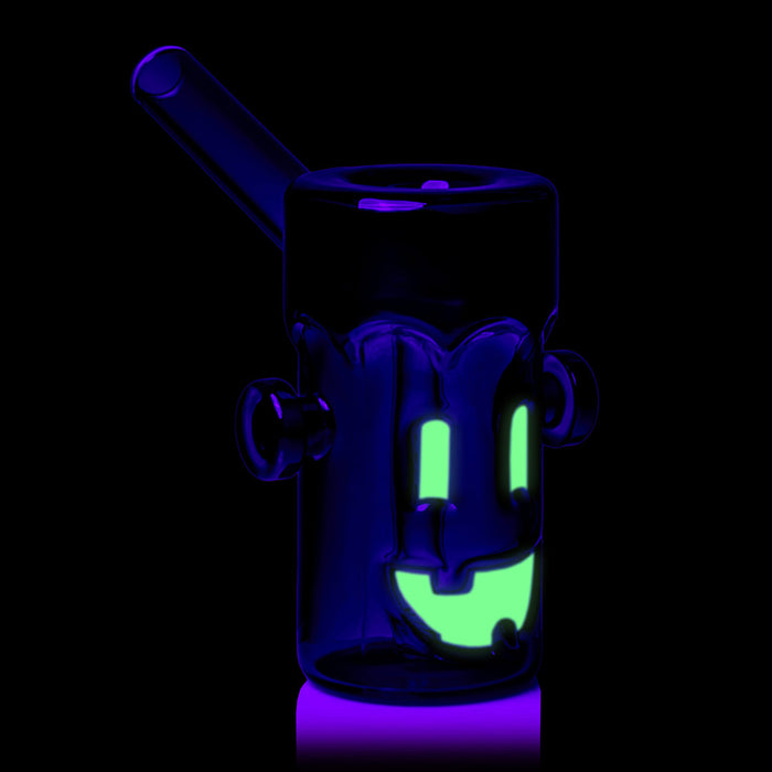 MJ Arsenal Frankenbubbler Glass Bubbler – Glow-in-the-Dark – 4½″
