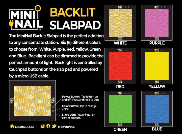 Backlit Slabpad (Color Changing Dab Mat)