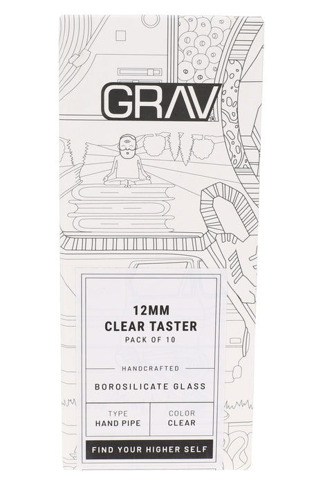 GRAV 12 mm Clear Tasters – 10/Pack – Assorted Colors