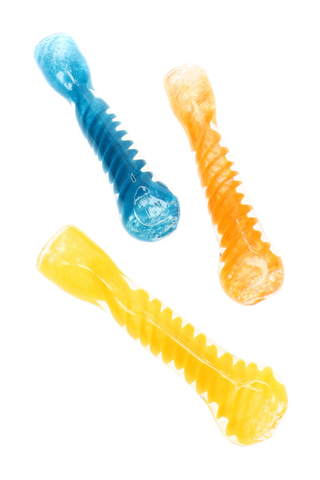 Spiral Frit Glass Chillum “Twist Flick” – 3″ – Assorted Colors