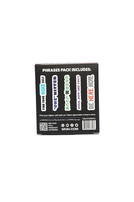 GRAV 12 mm Graphic Tasters – Phrases – 5-Pack – Assorted