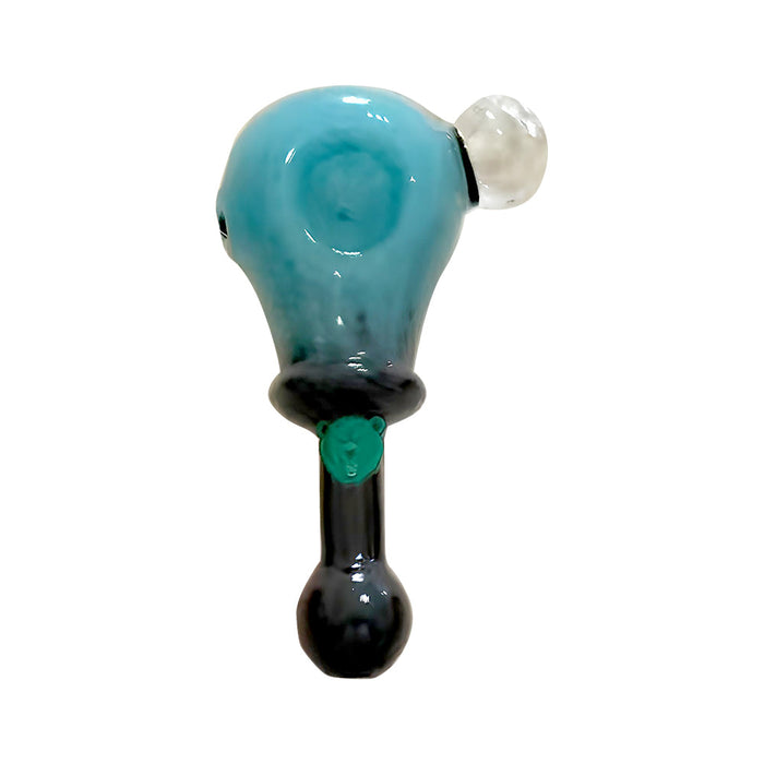 Frosted Bubblehead Glass Spoon Pipe